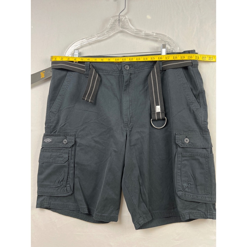 Lee Cargo Shorts Mens 42 Black Belted Utility Classic New - Picture 4 of 9